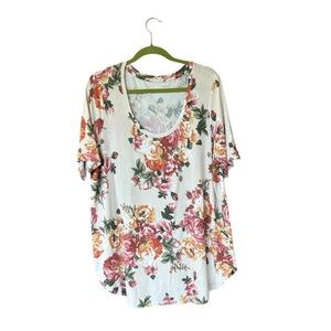 24/7 by Maurice’s Floral Print Soft‎ Stretch Top Size 1X